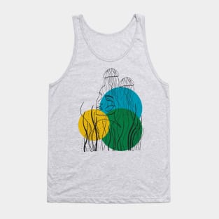 Minimalist Jellyfish - Line Art Abstract Tank Top